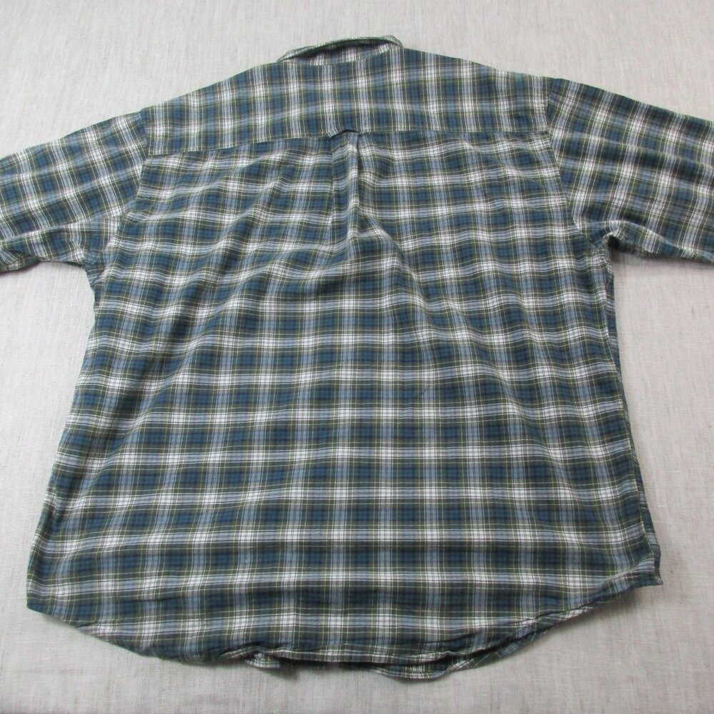 Pendleton Green Blue Plaid Long-Sleeve Button-Down Shirt - Picture 2 of 11